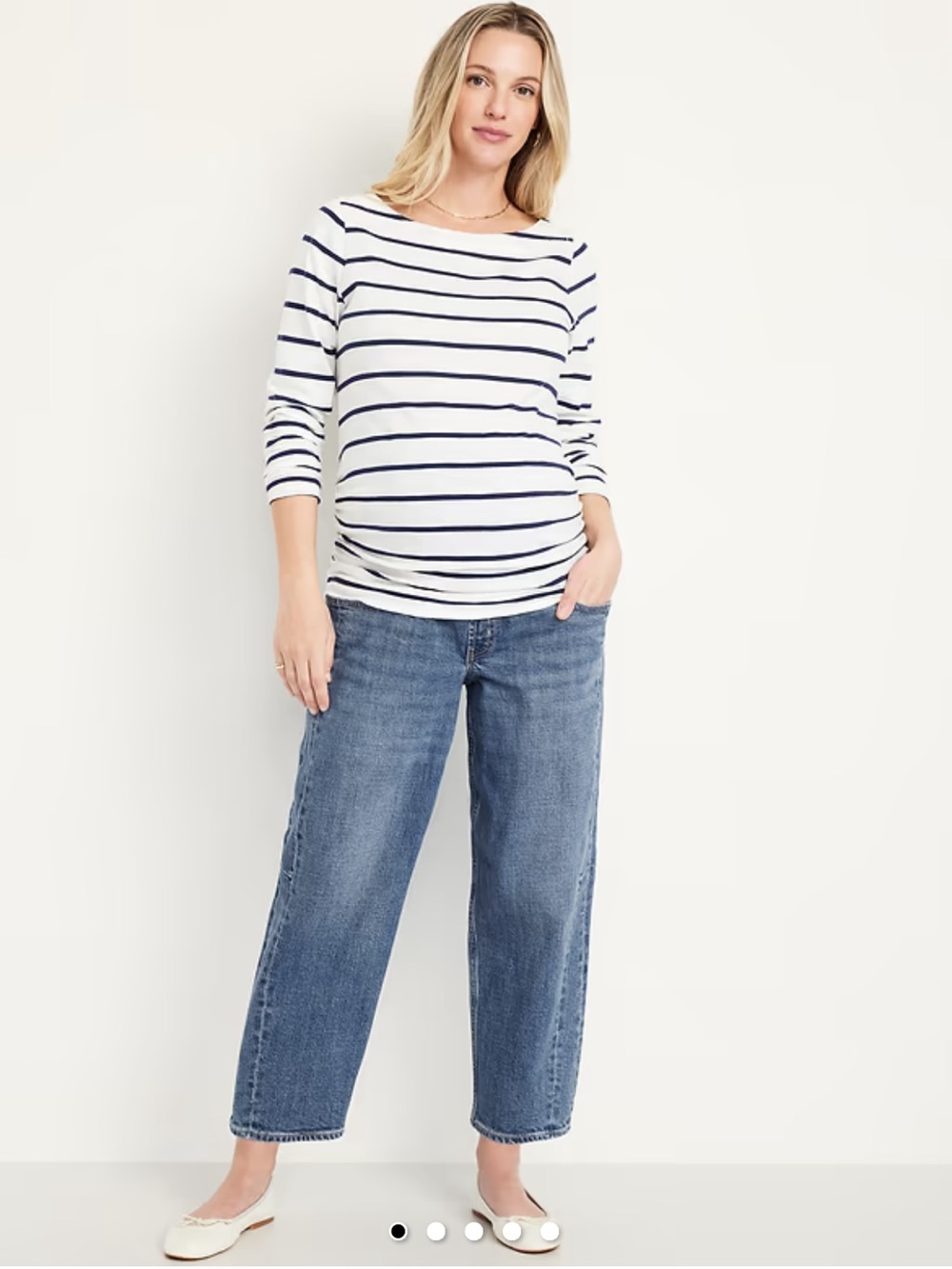 Old Navy Maternity Jeans Womens Size 20 Barrel Leg Full Panel Stretch